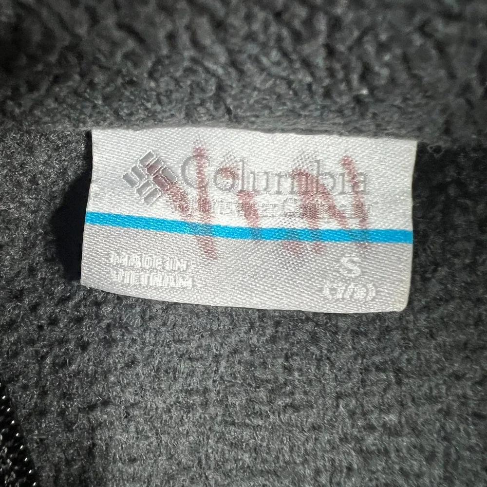 Columbia Sportswear Benton Springs Fleece Vest Girls Small (7/8) Black Mock Neck